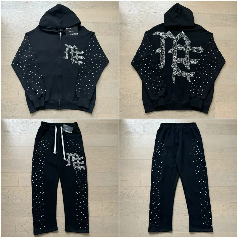 Mixed Emotion High Street Logo Letter Embellished Jacket Hoodie Cardigan Long Pants Set Casual Spring Short Sleeve Suit
Mixed Emotion High Street Logo Letter Embellished Jacket Hoodie Cardigan Long Pants Set Casual Spring Short Sleeve Suit