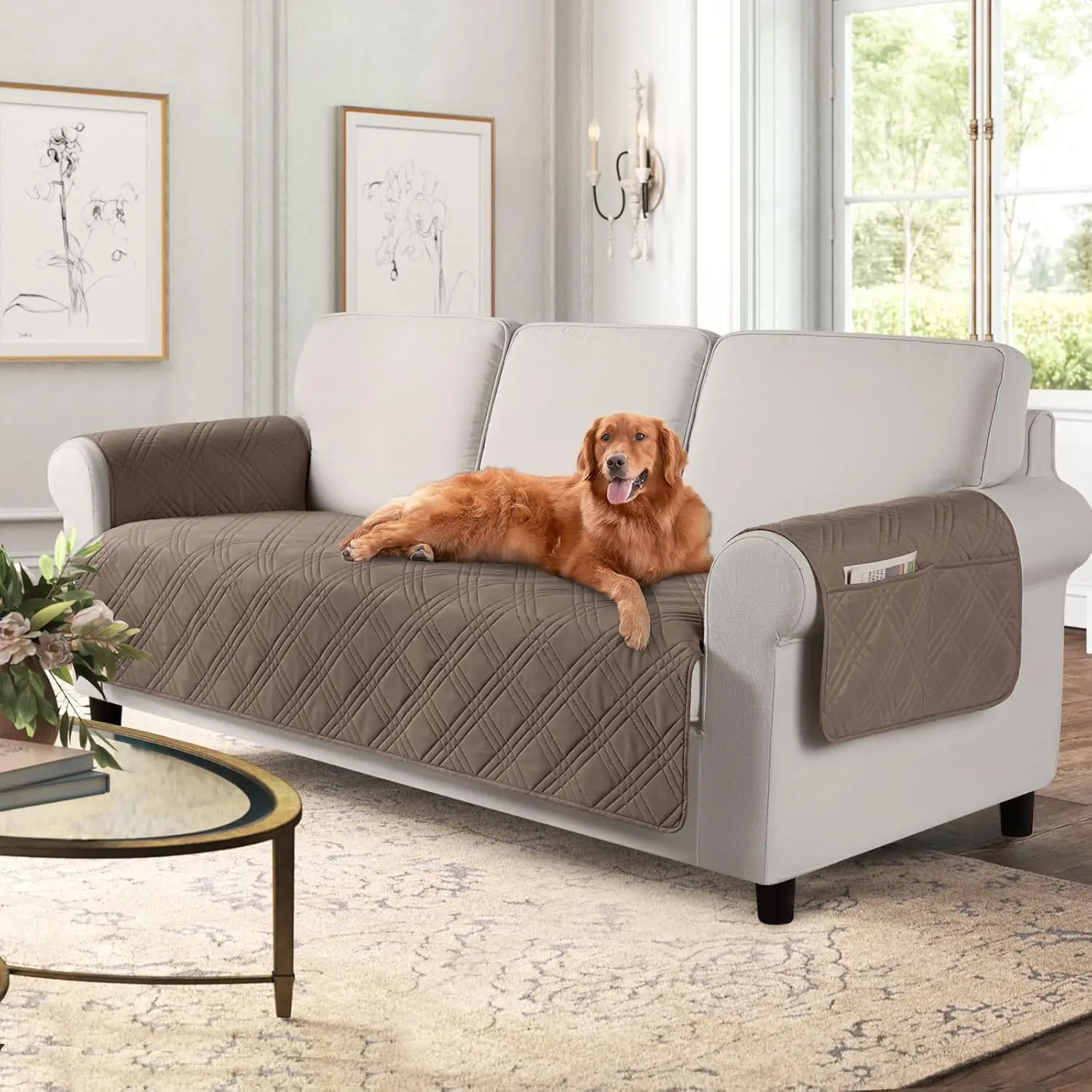 Waterproof Couch Covers For Pets Dogs With Non Slip Backing, Sofa Seat Covers With Side Pocket For 3 Cushion Couch Washable Dog
Waterproof Couch Covers For Pets Dogs With Non Slip Backing, Sofa Seat Covers With Side Pocket For 3 Cushion Couch Washable Dog