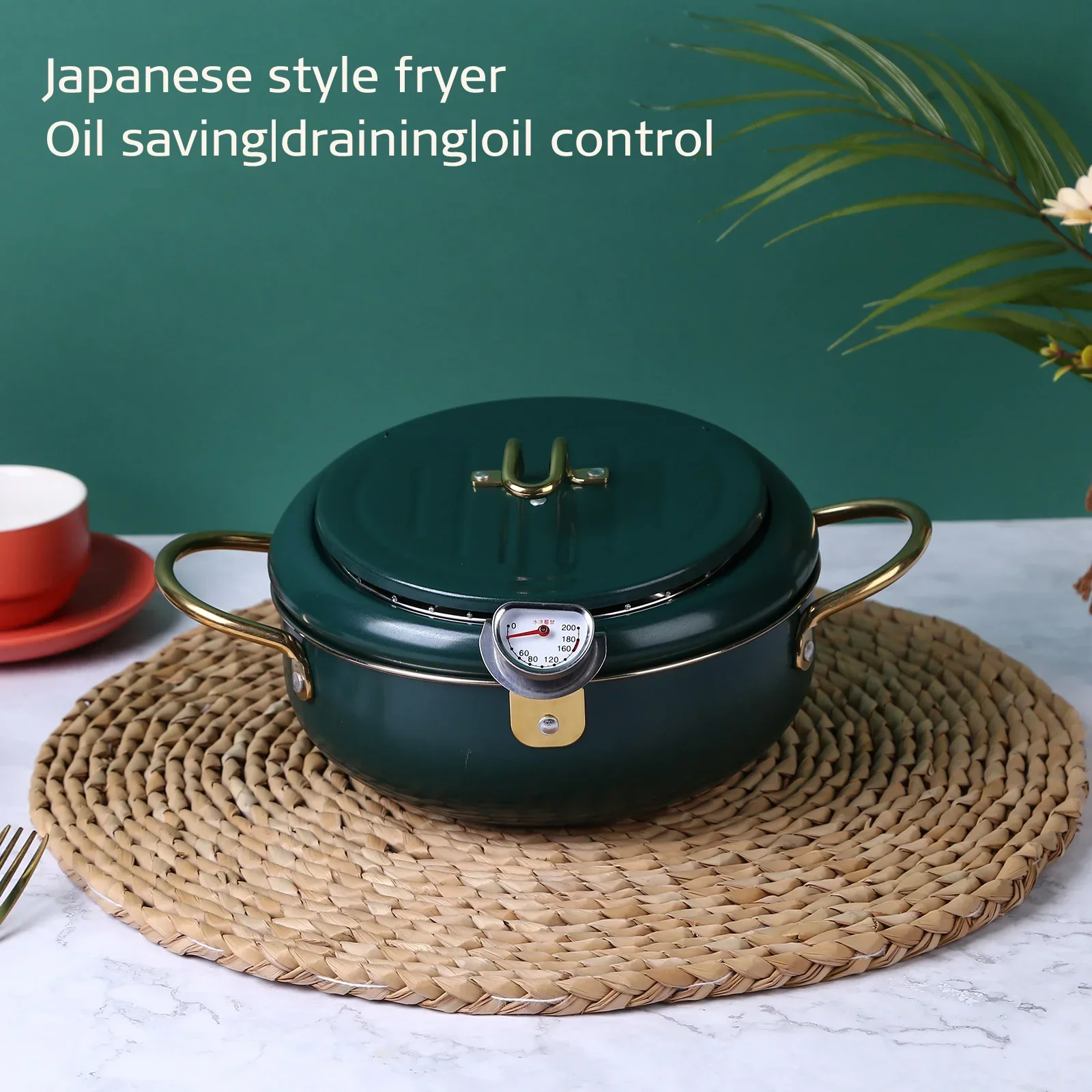 304 Stainless Steel Japanese Tempura Deep Fryer with Lid Thermometer with Strainer 20CM 24CM Kitchen Fryer Pan Kitchen Supplies
304 Stainless Steel Japanese Tempura Deep Fryer with Lid Thermometer with Strainer 20CM 24CM Kitchen Fryer Pan Kitchen Supplies