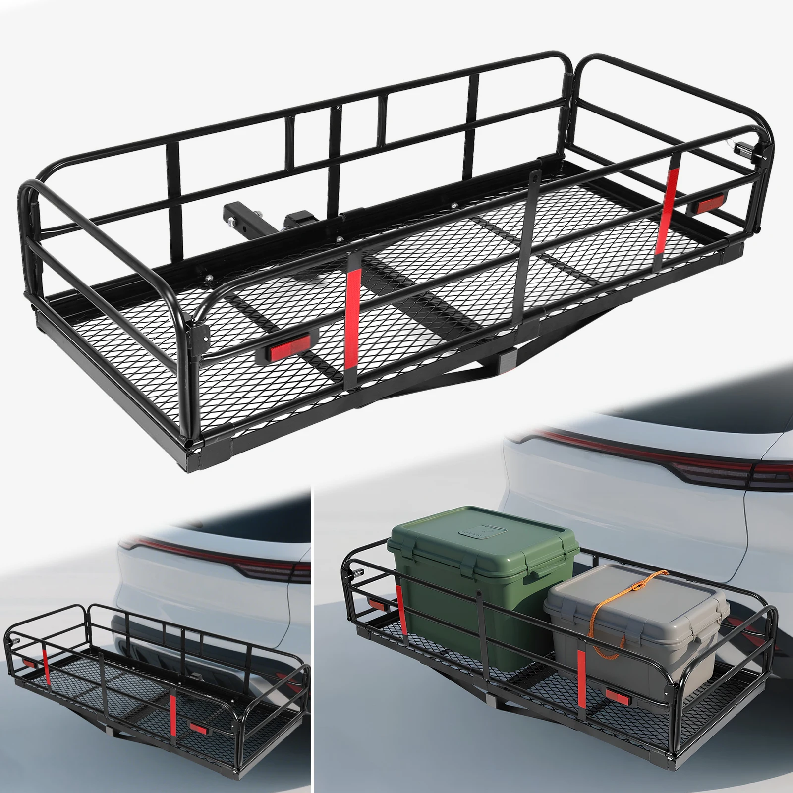 Rear Luggage Basket 500 Lbs Rear Hitch Tray Hitch Mount Cargo Holder for Car SUV Camping Traveling
Rear Luggage Basket 500 Lbs Rear Hitch Tray Hitch Mount Cargo Holder for Car SUV Camping Traveling