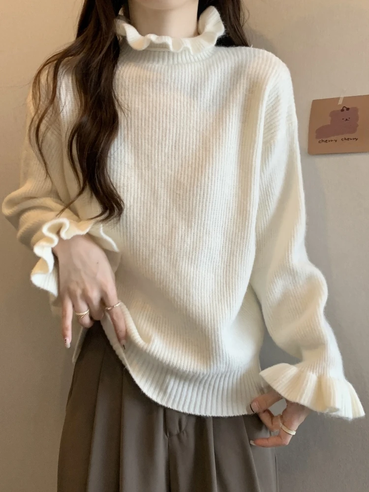 Stylish Knitted Base Shirt Half High Collar Women's Spring Autumn plus Size Slimming Design European Fashion Beautiful Sweater
Stylish Knitted Base Shirt Half High Collar Women's Spring Autumn plus Size Slimming Design European Fashion Beautiful Sweater