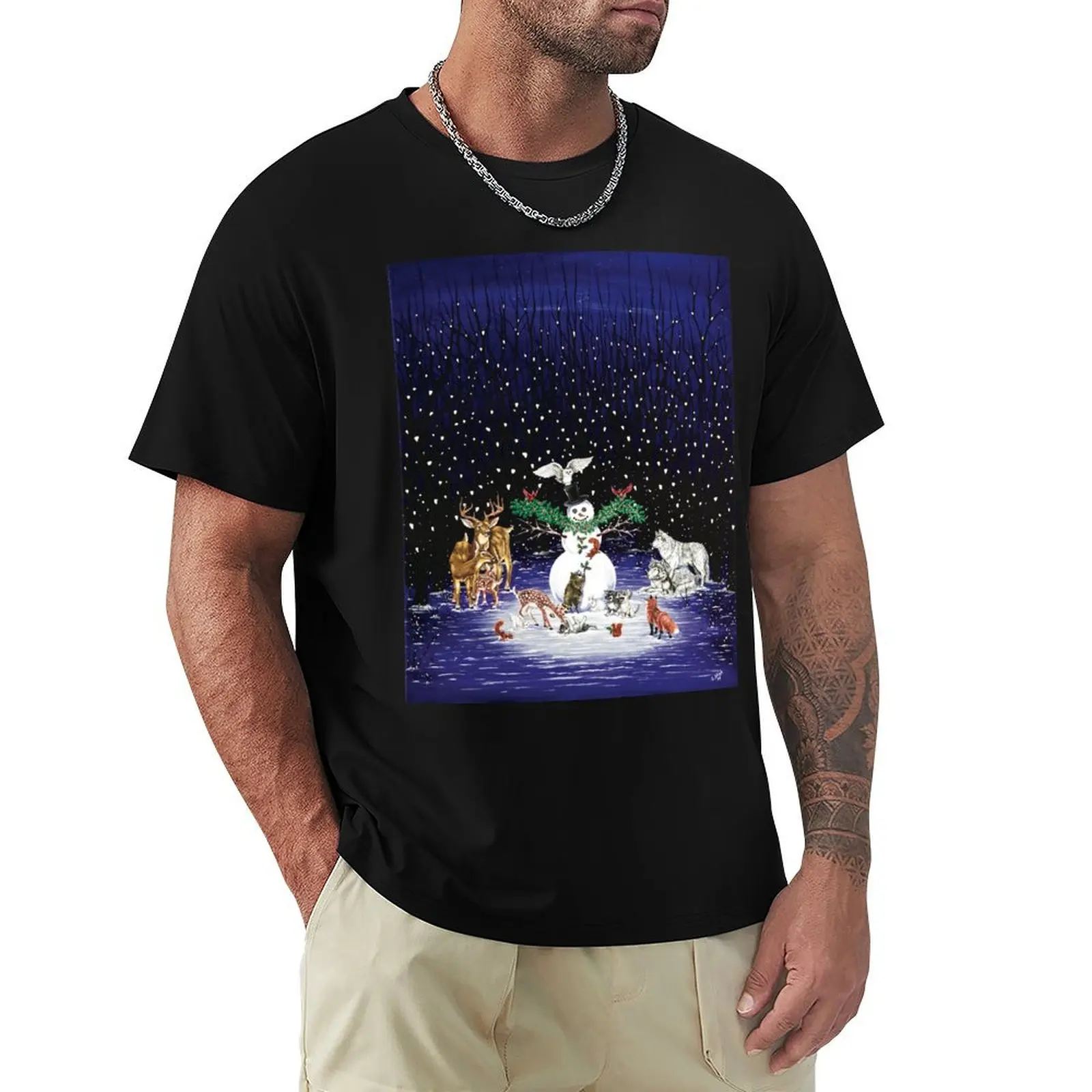 Forest Animals' Snowman T-Shirt graphics anime tshirt summer shirt boys animal print t shirt men
Forest Animals' Snowman T-Shirt graphics anime tshirt summer shirt boys animal print t shirt men