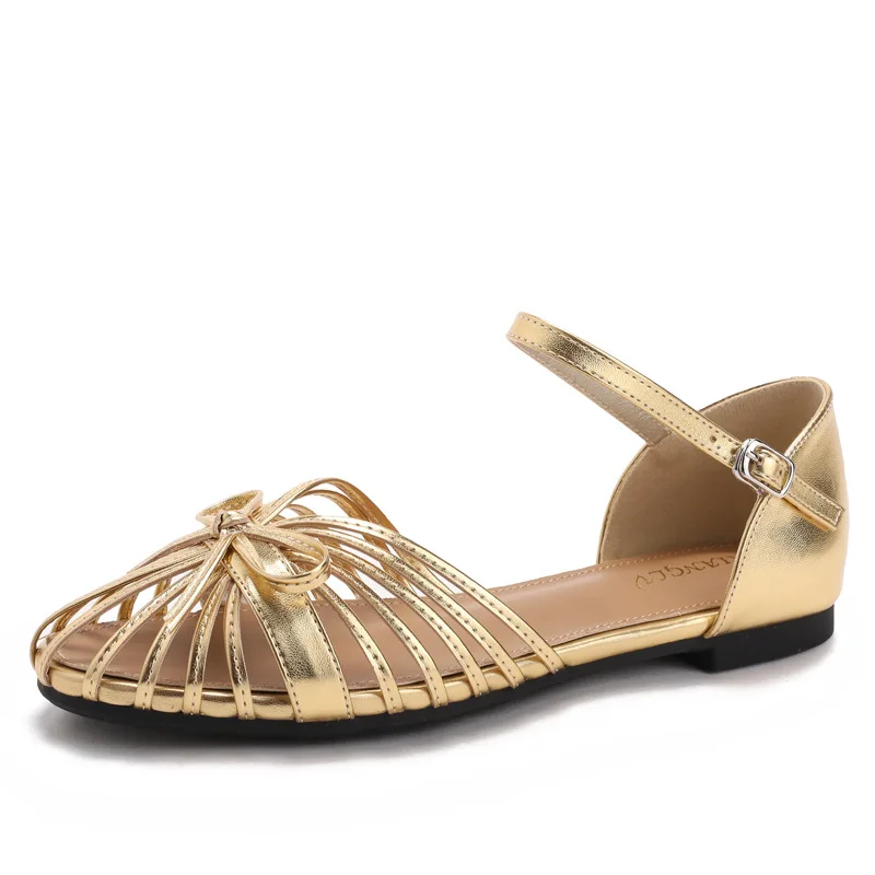 Gold Hollow Narrow Band Gladiator Sandals for Women Fashion Butterfly Knot Detail Flat Sandals Light Comfortable Beach Sandals
Gold Hollow Narrow Band Gladiator Sandals for Women Fashion Butterfly Knot Detail Flat Sandals Light Comfortable Beach Sandals