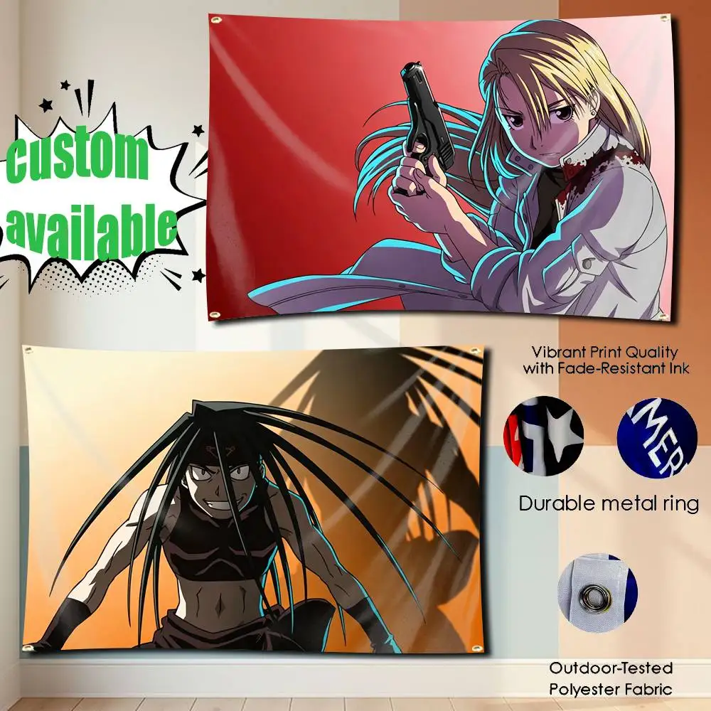 FA-Fullmetal Alchemist Anime Merchandise Flag Tapestry Banner for Bedroom Living Room Outdoor Camping Custom Supported
FA-Fullmetal Alchemist Anime Merchandise Flag Tapestry Banner for Bedroom Living Room Outdoor Camping Custom Supported