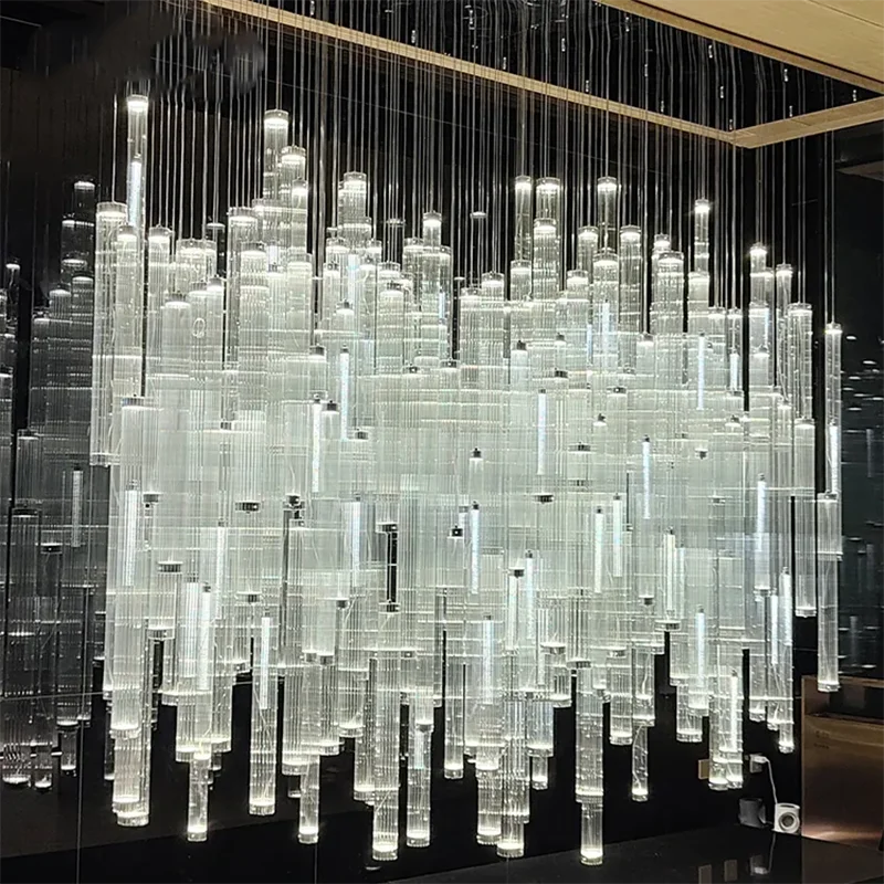 Custom Interior Lighting Glass Rod Tube Pendant Chandelier for Restaurant Villa Hotel Dining Room Zhongshan
Custom Interior Lighting Glass Rod Tube Pendant Chandelier for Restaurant Villa Hotel Dining Room Zhongshan