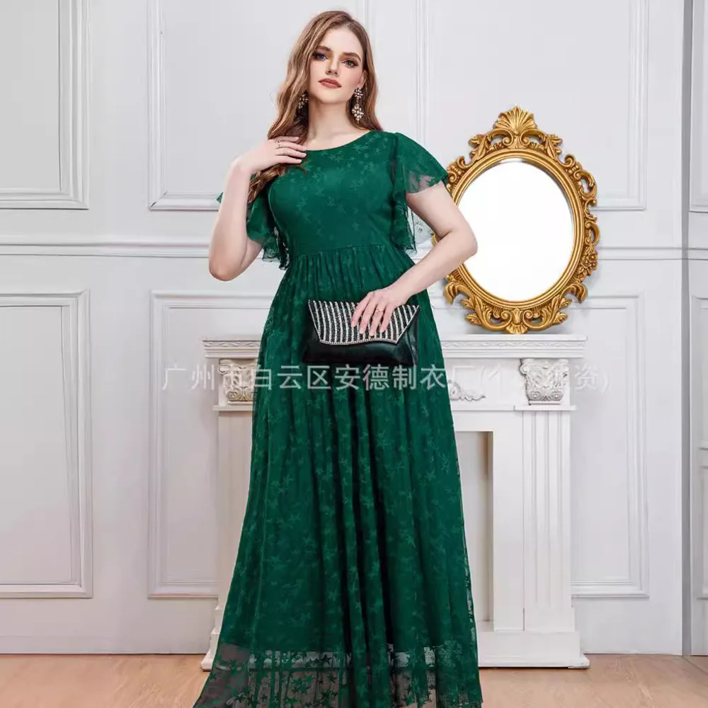 Women's Elegant Dresses New Fashionable Star Lace Long Dress Summer Reservation Pretty And Elegant Long Evening Party Dresses
Women's Elegant Dresses New Fashionable Star Lace Long Dress Summer Reservation Pretty And Elegant Long Evening Party Dresses