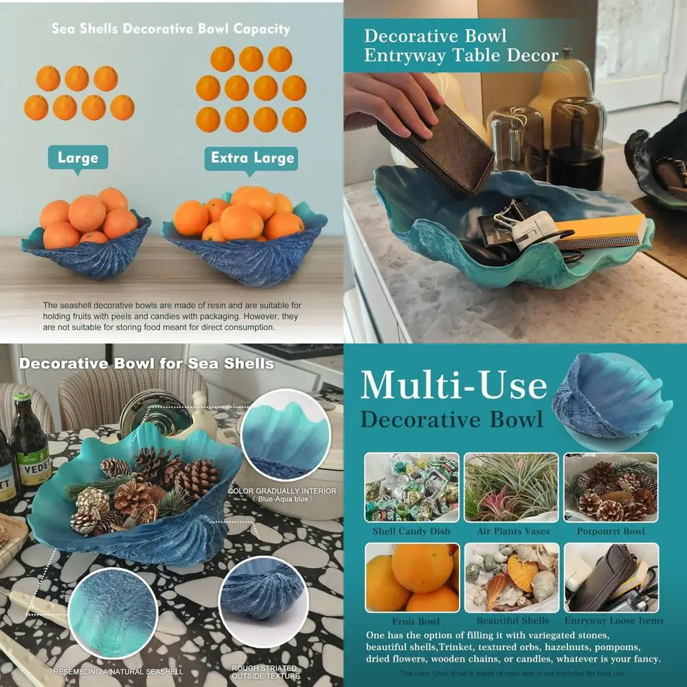 Декоративная чаша из морской раковины цвета Карибского моря 12.4 для декора дома в прибрежном стиле и украшения кофейного столика в морском стиле
Декоративная чаша из морской раковины цвета Карибского моря 12.4 для декора дома в прибрежном стиле и украшения кофейного столика в морском стиле