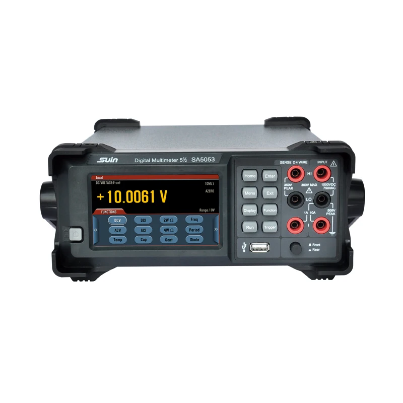 Высокоточный настольный цифровой мультиметр Suin SA5053 5 1/2 цифр true-rms с usb-интерфейсом
Высокоточный настольный цифровой мультиметр Suin SA5053 5 1/2 цифр true-rms с usb-интерфейсом