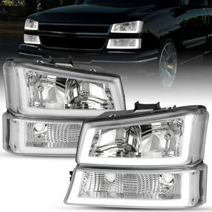 Комплект из 4 светодиодных фар DRL U-образной формы для Chevrolet Silverado/Avalanche 2003-2006 годов, модели 1500, 2500 HD, 3500, 07 Classic, хромированный корпус
Комплект из 4 светодиодных фар DRL U-образной формы для Chevrolet Silverado/Avalanche 2003-2006 годов, модели 1500, 2500 HD, 3500, 07 Classic, хромированный корпус