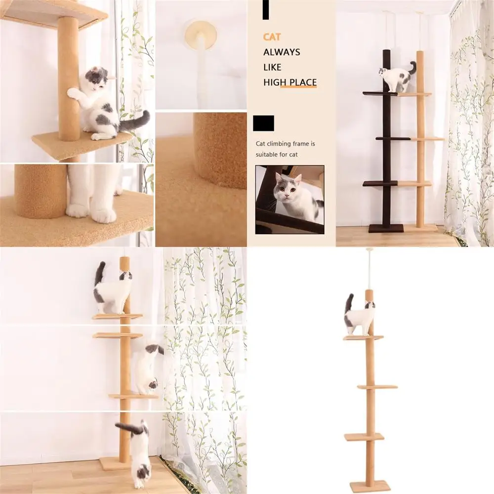 3-Tier 9-Foot Tall Indoor Cat Tree with Climbing, Scratching, and Cozy Bed
3-Tier 9-Foot Tall Indoor Cat Tree with Climbing, Scratching, and Cozy Bed