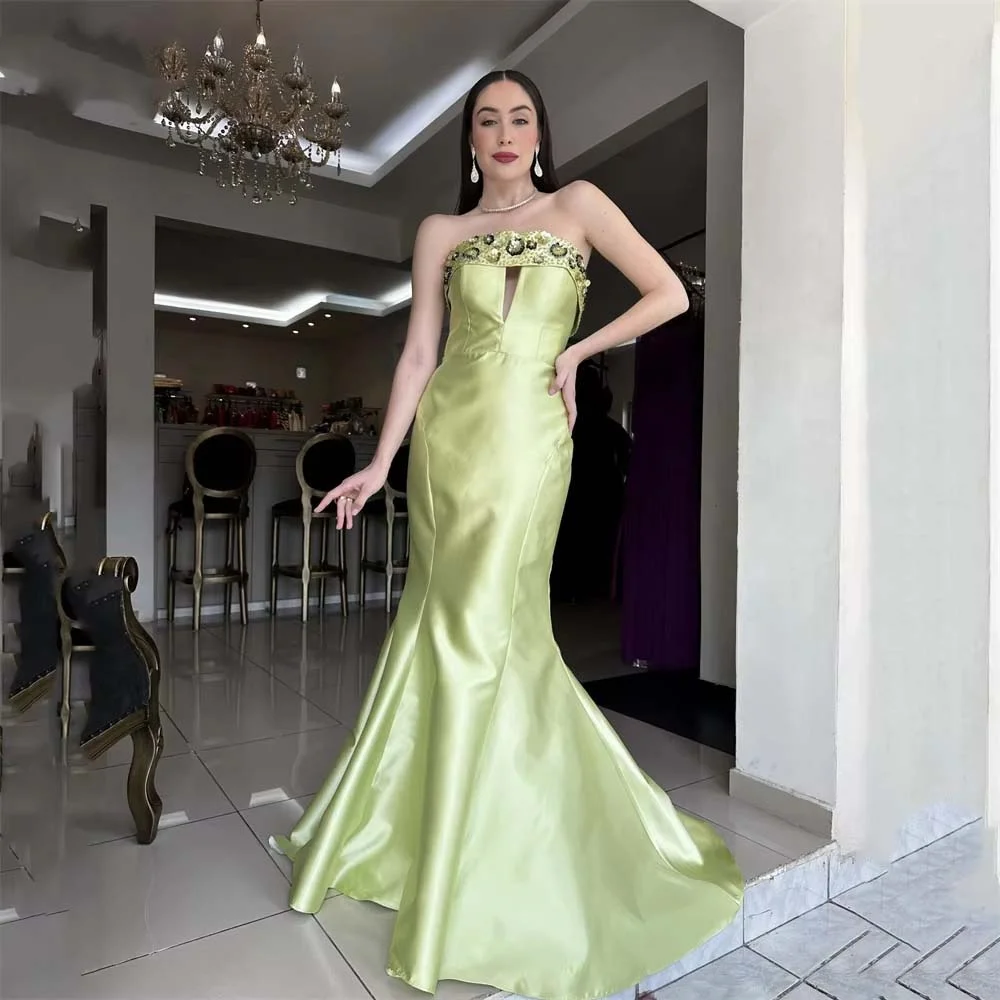 Customized Exquisite Women Prom Dress Sleeveless Charming Sequins Mermaid Strapless Party Dress Beading Women Evening Gown
Customized Exquisite Women Prom Dress Sleeveless Charming Sequins Mermaid Strapless Party Dress Beading Women Evening Gown