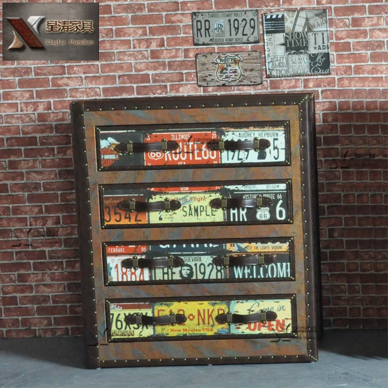 Furniture Side Cabinet Retro License Plate Pattern Industrial Style Four Bucket Coffee Shop Book Shaped Storage
Furniture Side Cabinet Retro License Plate Pattern Industrial Style Four Bucket Coffee Shop Book Shaped Storage
