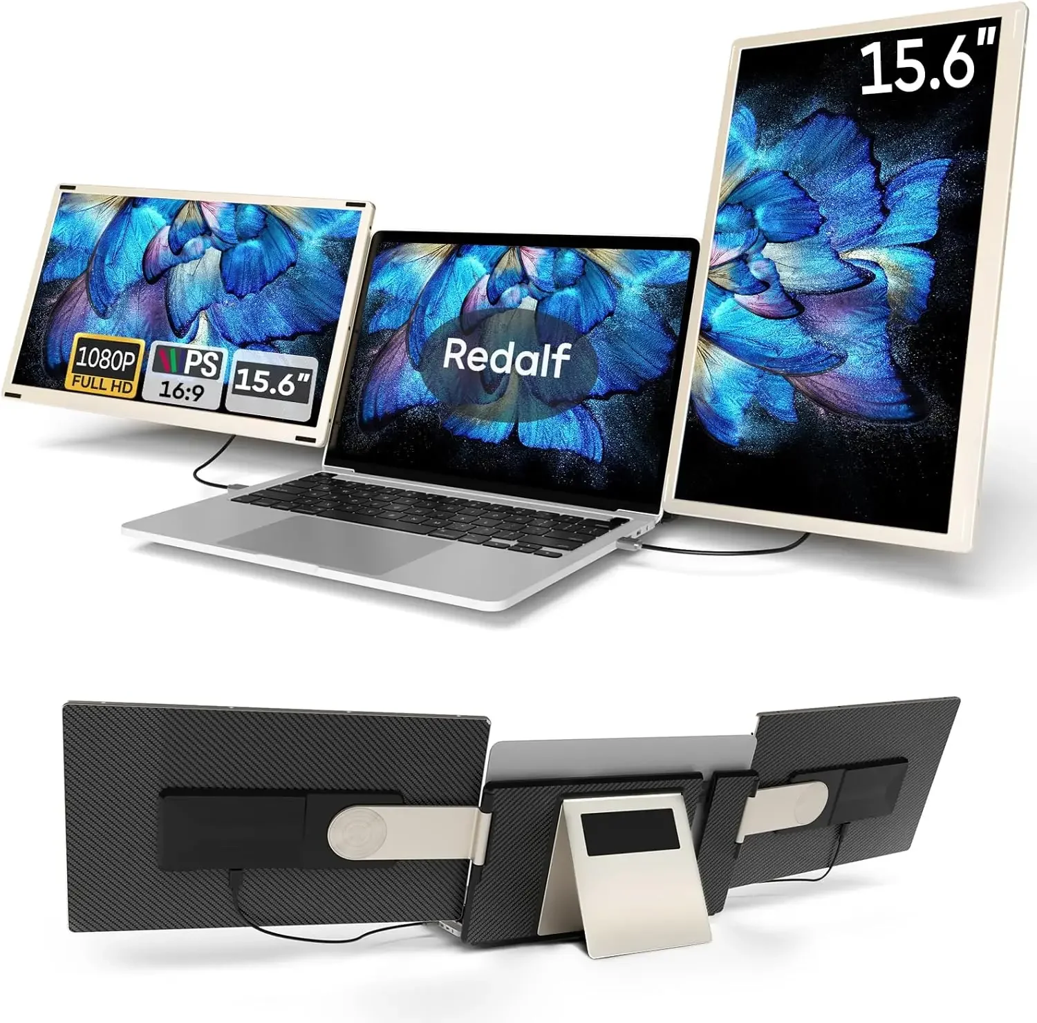 Laptop Screen Extender, 15.6'' 1080P FHD Laptop Monitor Extender with 235°Rotation Detachable Dual Monitor, Plug & Play, Triple
Laptop Screen Extender, 15.6'' 1080P FHD Laptop Monitor Extender with 235°Rotation Detachable Dual Monitor, Plug & Play, Triple
