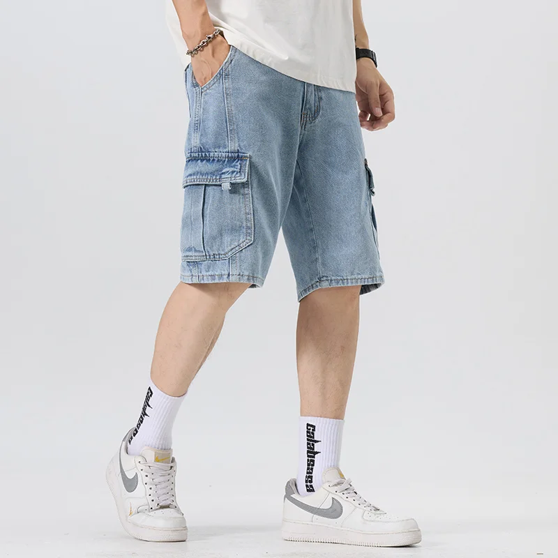 Branded Men's Workwear Denim Shorts, Fashionable Outdoor Loose Straight Work Pants, Mid-pants Street Hip-hop Casual Shorts
Branded Men's Workwear Denim Shorts, Fashionable Outdoor Loose Straight Work Pants, Mid-pants Street Hip-hop Casual Shorts
