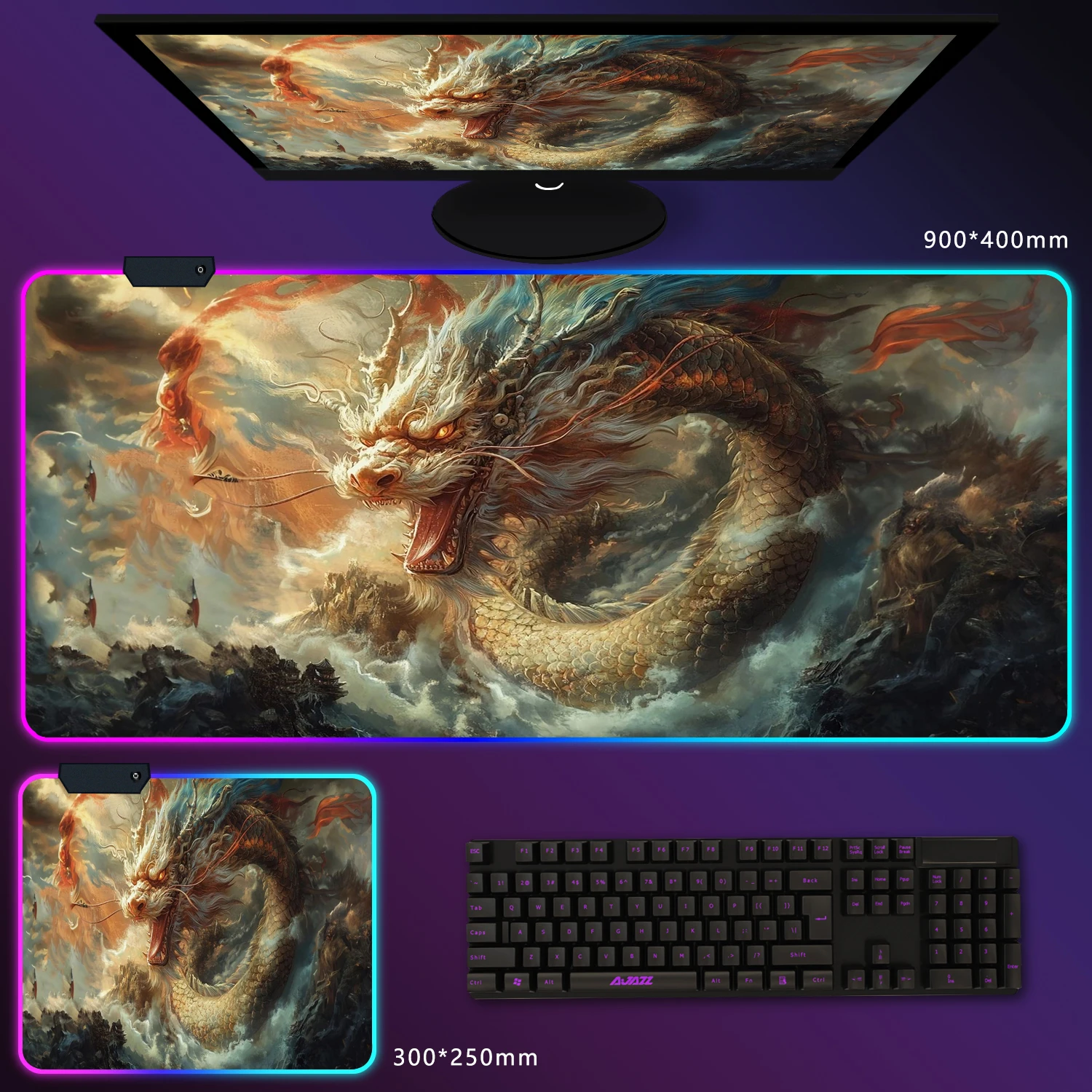 RGB Gaming mouse pad XXL large rubber non-slip desk mat PC mechanical keyboard protection mats entertainment office universal
RGB Gaming mouse pad XXL large rubber non-slip desk mat PC mechanical keyboard protection mats entertainment office universal