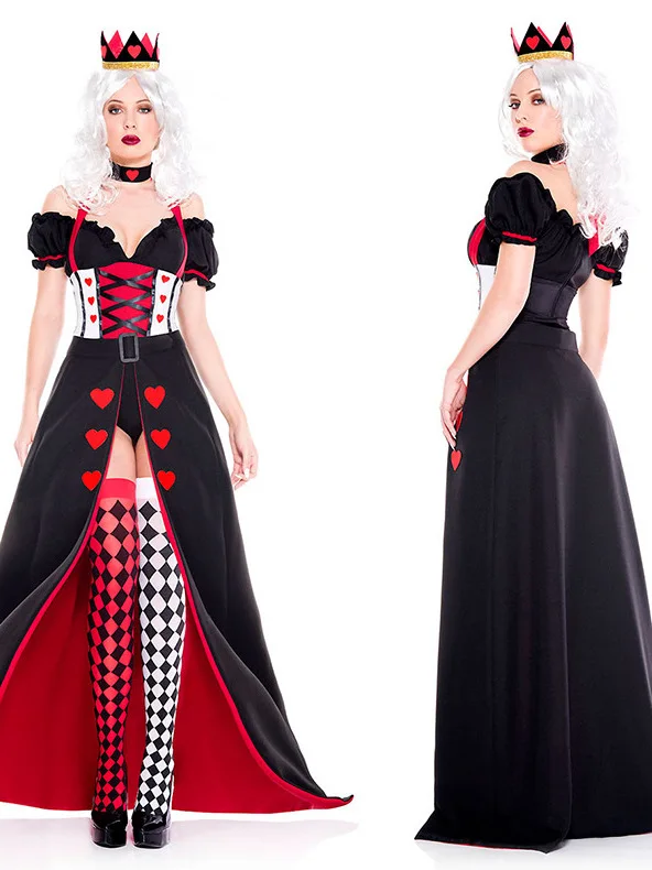 Halloween Cosplay Red Queen Dress Heart of Hearts Queen Costume Red Color Women's Traditional Ethnic Stage Performance Clothing
Halloween Cosplay Red Queen Dress Heart of Hearts Queen Costume Red Color Women's Traditional Ethnic Stage Performance Clothing