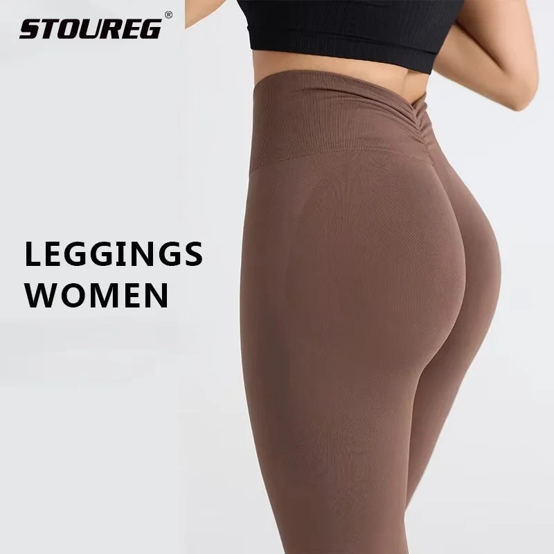 STOUREG бесшовные брюки для йоги с V-образным вырезом для женщин, леггинсы для поднятия ягодиц, тренажерный зал, фитнес-боди, дышащие спортивные штаны 
STOUREG бесшовные брюки для йоги с V-образным вырезом для женщин, леггинсы для поднятия ягодиц, тренажерный зал, фитнес-боди, дышащие спортивные штаны