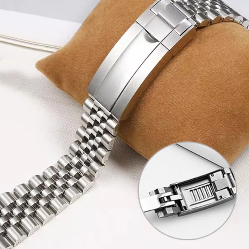 904L Jubilee Watchband for Rolex Sub GMT Yacht Daytona Fine-Tuning Pull Button Clasp Luxury Mod Parts Replacement strap 20mm
904L Jubilee Watchband for Rolex Sub GMT Yacht Daytona Fine-Tuning Pull Button Clasp Luxury Mod Parts Replacement strap 20mm