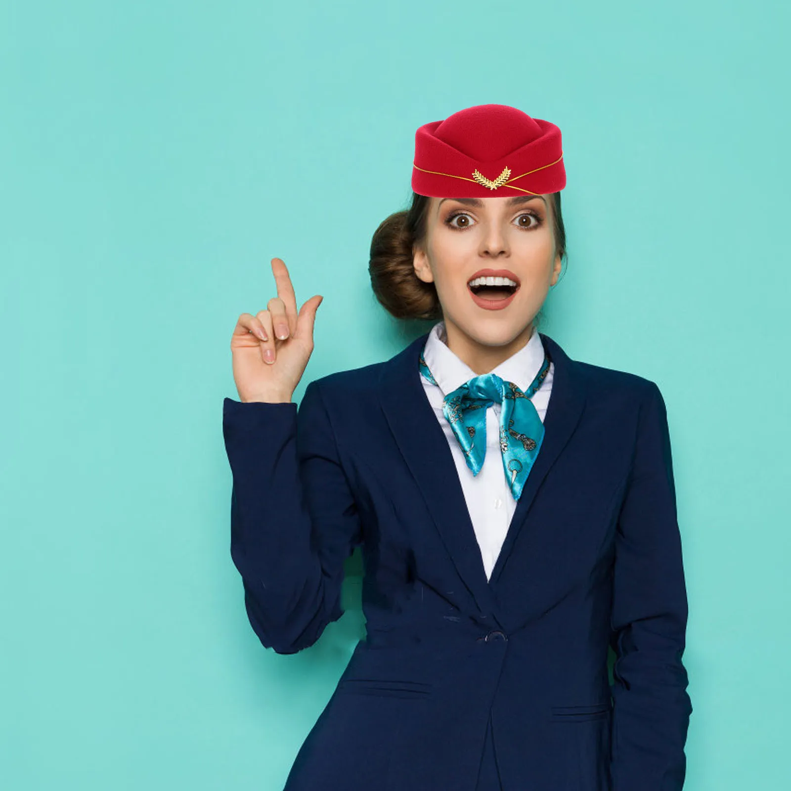 Elegant Felt Flight Attendant Hat Beret Airline Stewardess Cap Formal Uniform Halloween Air Hostess Cosplay Costume for Women
Elegant Felt Flight Attendant Hat Beret Airline Stewardess Cap Formal Uniform Halloween Air Hostess Cosplay Costume for Women