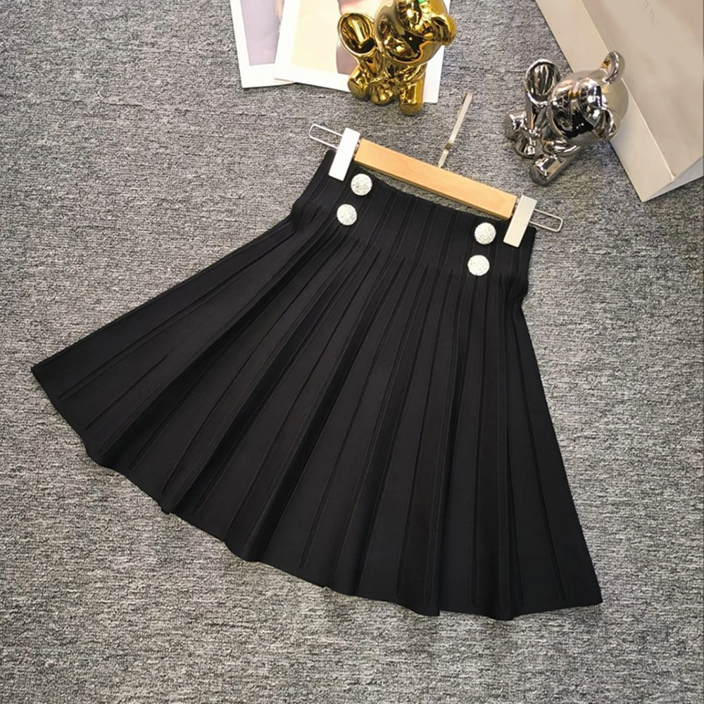 Luxury Design All-match Style Women A-line Knitting Skirt Solid Black & White Chic Lady Mini Length Saia
Luxury Design All-match Style Women A-line Knitting Skirt Solid Black & White Chic Lady Mini Length Saia