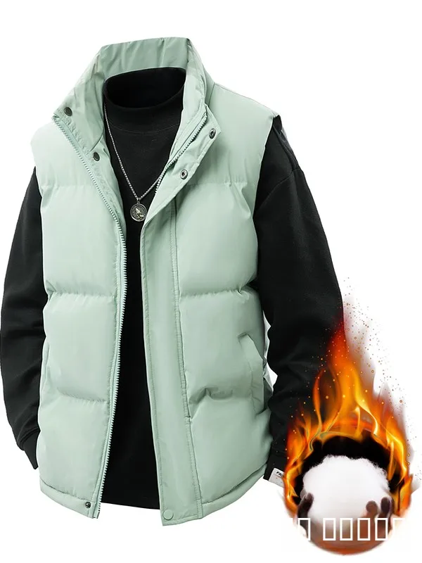 Мужской зимний жилет из утепленного хлопка, свободный, теплый, повседневный, рабочий, больших размеров, на молнии, с воротником-стойкой, с наплечниками
Мужской зимний жилет из утепленного хлопка, свободный, теплый, повседневный, рабочий, больших размеров, на молнии, с воротником-стойкой, с наплечниками