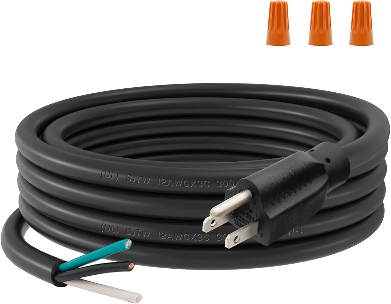 12AWG 20FT 3 Prong Power Cord Replacement with Screw Terminals, SJTW 12/3 Heavy Duty Cable, NEMA 5-15P Plug 110-125V
12AWG 20FT 3 Prong Power Cord Replacement with Screw Terminals, SJTW 12/3 Heavy Duty Cable, NEMA 5-15P Plug 110-125V