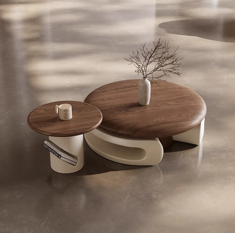Nordic size round coffee table combination household living room French retro coffee table
Nordic size round coffee table combination household living room French retro coffee table