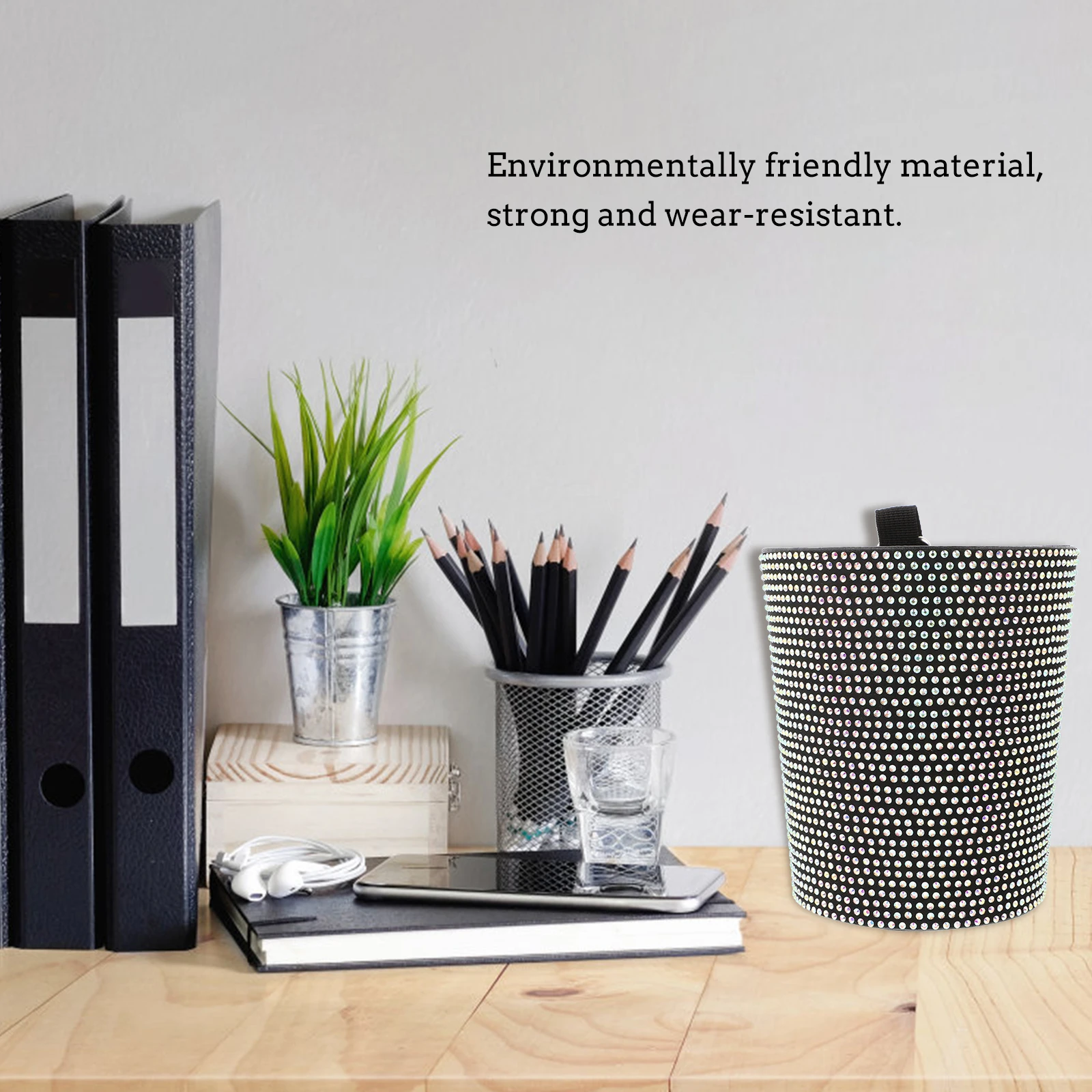 1pc Car Storage Box Auto Mounted Rhinestone Garbage Can Trash Bin Waste Container For Keys License Multi-Functional Automotive
1pc Car Storage Box Auto Mounted Rhinestone Garbage Can Trash Bin Waste Container For Keys License Multi-Functional Automotive