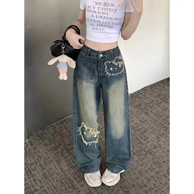 Spring Summer New Korean Embroidery High Waist Jeans Women Loose Wide leg Denim Pants Female Casual All-match Straight Trouser
Spring Summer New Korean Embroidery High Waist Jeans Women Loose Wide leg Denim Pants Female Casual All-match Straight Trouser