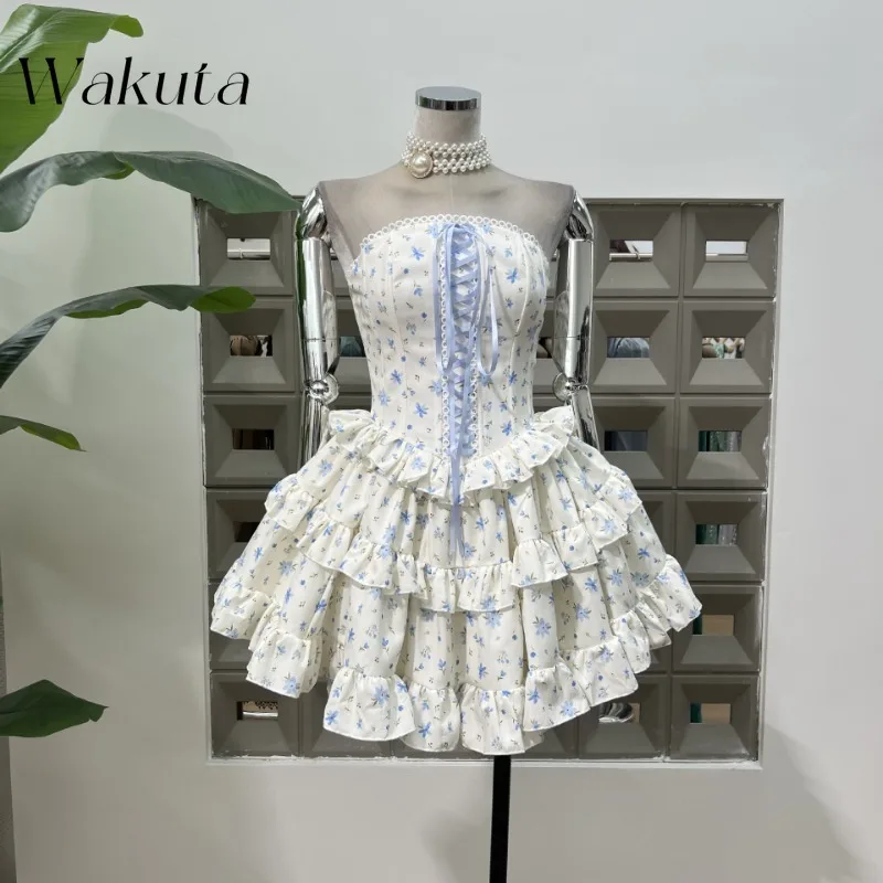 WAKUTA Retro Y2k French Fashion Ribbon Floral Girl Series Cake Skincare Fairy Dresses with Same Color Pumpkin Shorts Streetwear
WAKUTA Retro Y2k French Fashion Ribbon Floral Girl Series Cake Skincare Fairy Dresses with Same Color Pumpkin Shorts Streetwear