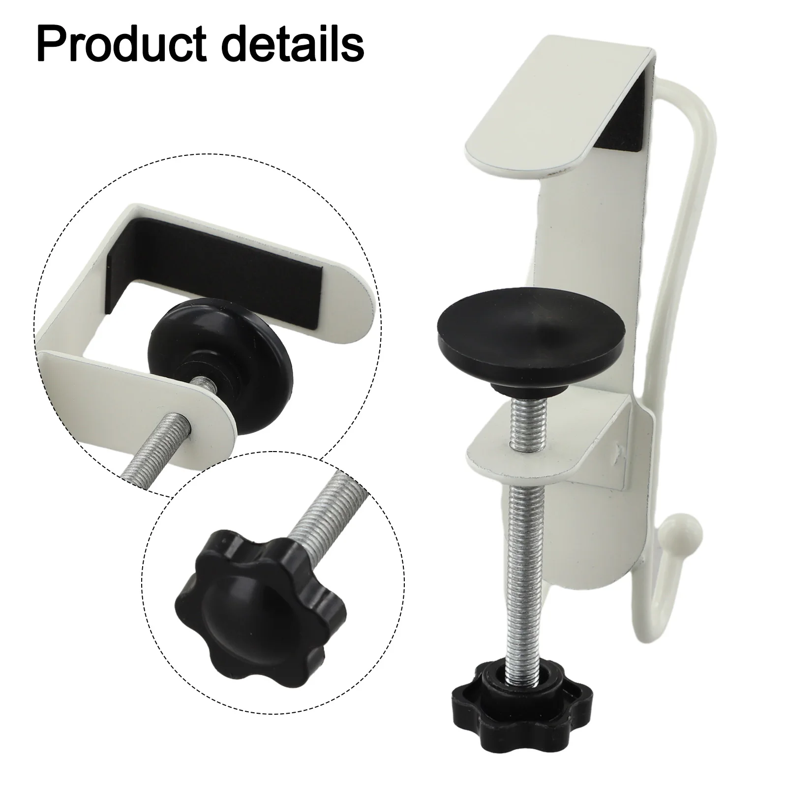 Adjustable Clamp Hook for Desk Mounting Suitable for Headphones Bags Keys Cables Fits 10mm to 55mm Thickness Metal Hook for Use
Adjustable Clamp Hook for Desk Mounting Suitable for Headphones Bags Keys Cables Fits 10mm to 55mm Thickness Metal Hook for Use