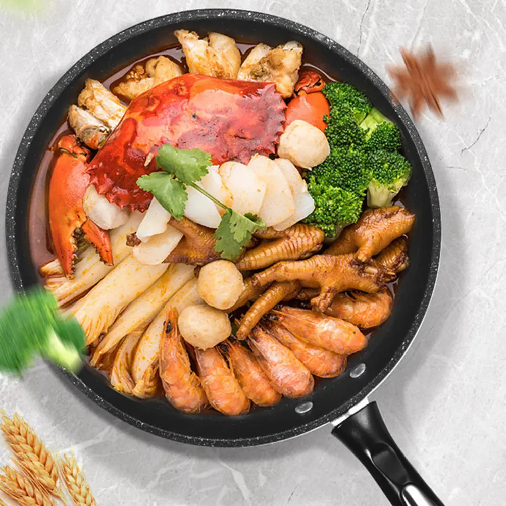1Pcs Heavy Duty Non-Stick Frying Pan Flat Skillet Ideal for Gas Induction Cooktops Long Handle Ergonomic Design Easy Cleaning
1Pcs Heavy Duty Non-Stick Frying Pan Flat Skillet Ideal for Gas Induction Cooktops Long Handle Ergonomic Design Easy Cleaning