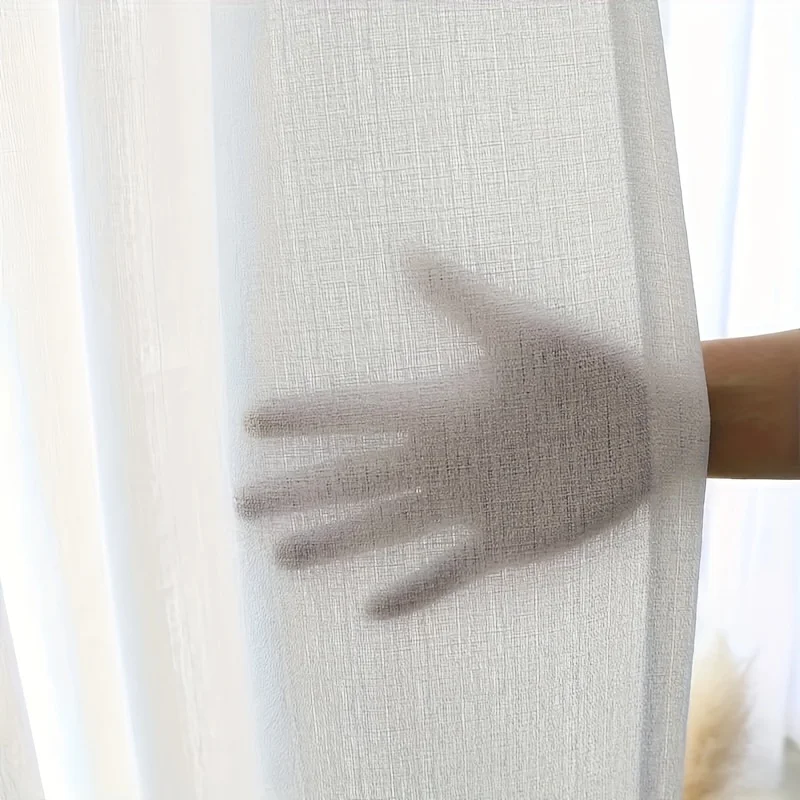 Modern Simple White Translucent and Non Transparent Tulle Curtain Imitating Linen Window Screen For Living Room and Bedroom
Modern Simple White Translucent and Non Transparent Tulle Curtain Imitating Linen Window Screen For Living Room and Bedroom
