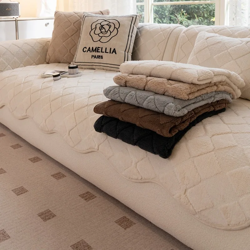 Irregular Flannel Sofa Cushion Dustproof Wear-Resistant Thickened Plush Diamond Lattice Seat Covers Fleece Velvet Sofa Slipcover
Irregular Flannel Sofa Cushion Dustproof Wear-Resistant Thickened Plush Diamond Lattice Seat Covers Fleece Velvet Sofa Slipcover