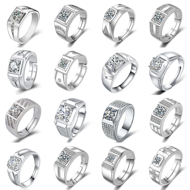 Classic Men Ring High Quality Fashion Silvery Moissanite Rings for Man Stainless Steel Jewelry Jewelry Gift
Classic Men Ring High Quality Fashion Silvery Moissanite Rings for Man Stainless Steel Jewelry Jewelry Gift