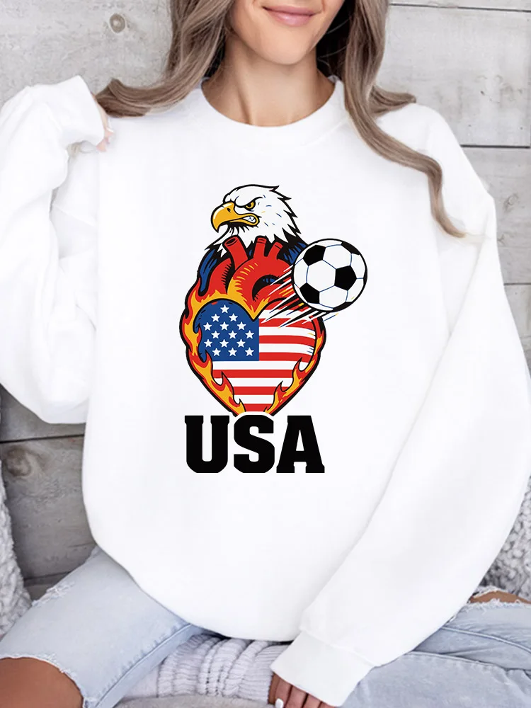 Usa Eagle Heart Women's Crew Neck Sweatshirt Casual Long Sleeve Pullover Loose Fit Daily Wear
Usa Eagle Heart Women's Crew Neck Sweatshirt Casual Long Sleeve Pullover Loose Fit Daily Wear