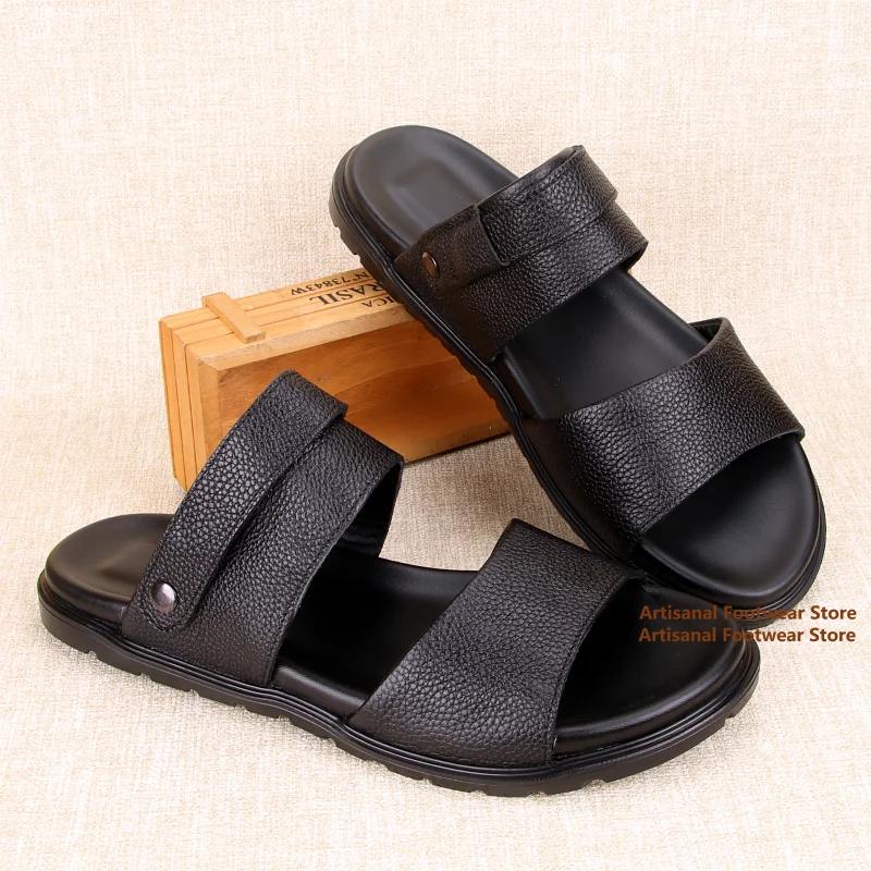 Dual Wide Straps Detachable Back Strap Men's Sandals Thick Non-Slip Sole Open Toe Summer Casual Walking Slide Sandals for Men
Dual Wide Straps Detachable Back Strap Men's Sandals Thick Non-Slip Sole Open Toe Summer Casual Walking Slide Sandals for Men