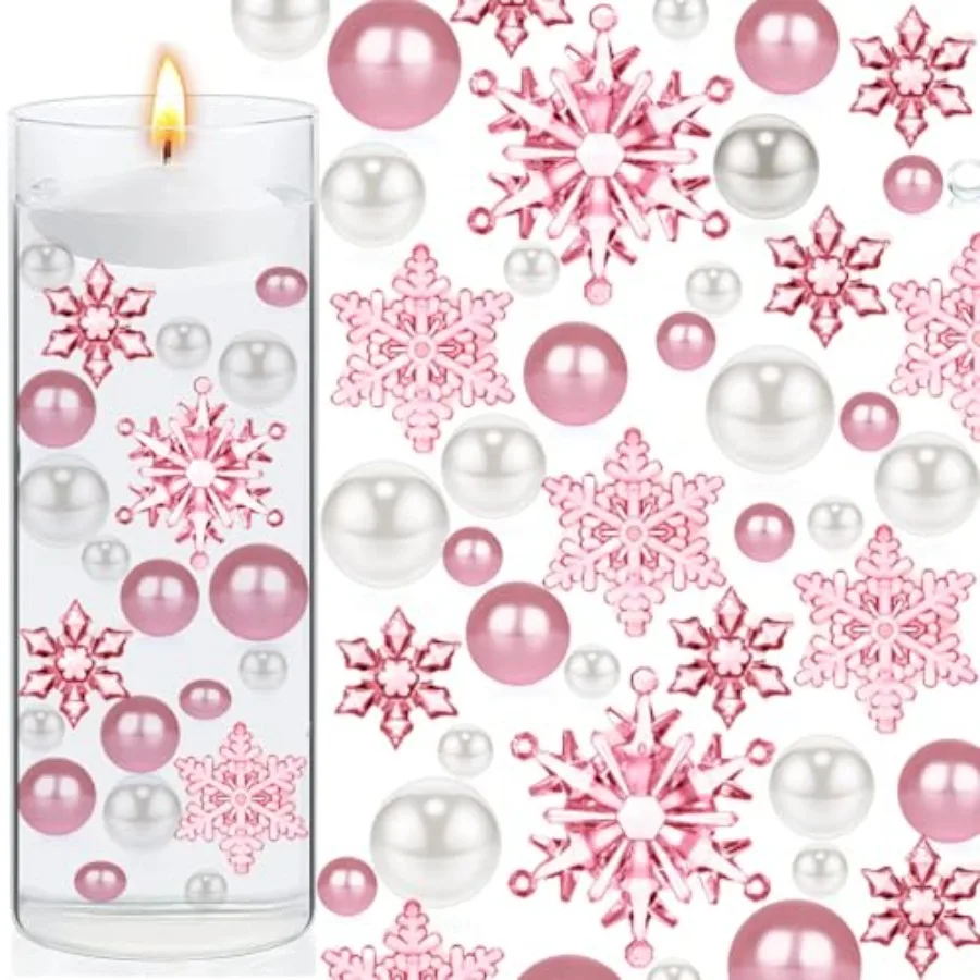 102 Pieces Christmas Vases Filler Decorations for Faux Pink Snowflakes Beads Party Garland for Vases Filler Wedding Centerpiece
102 Pieces Christmas Vases Filler Decorations for Faux Pink Snowflakes Beads Party Garland for Vases Filler Wedding Centerpiece