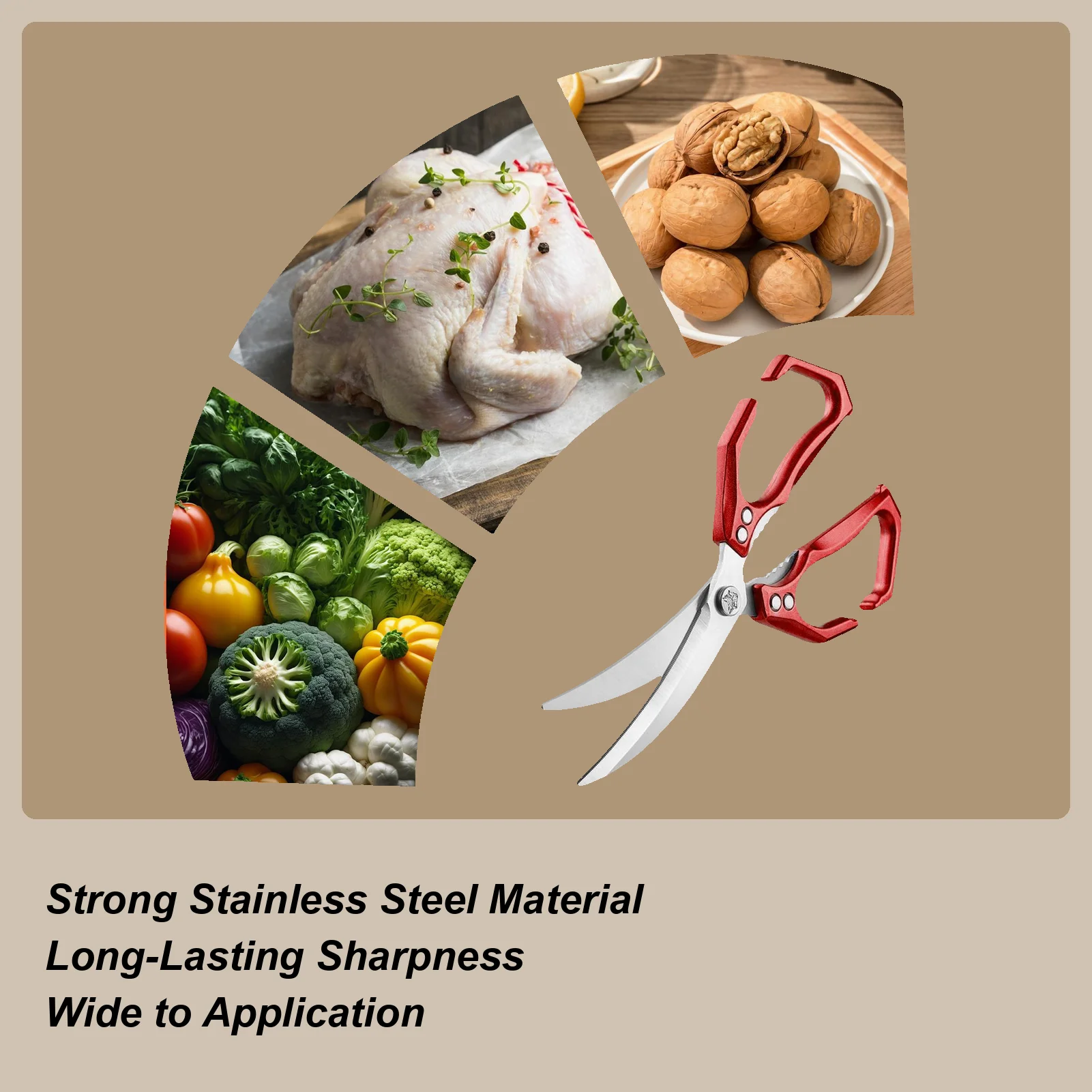 Kitchen Scissors 2 In 1 Cooking Scissors With Walnut Cracker Multipurpose Shear Stainless Steel Kitchen Utensil For Dining
Kitchen Scissors 2 In 1 Cooking Scissors With Walnut Cracker Multipurpose Shear Stainless Steel Kitchen Utensil For Dining