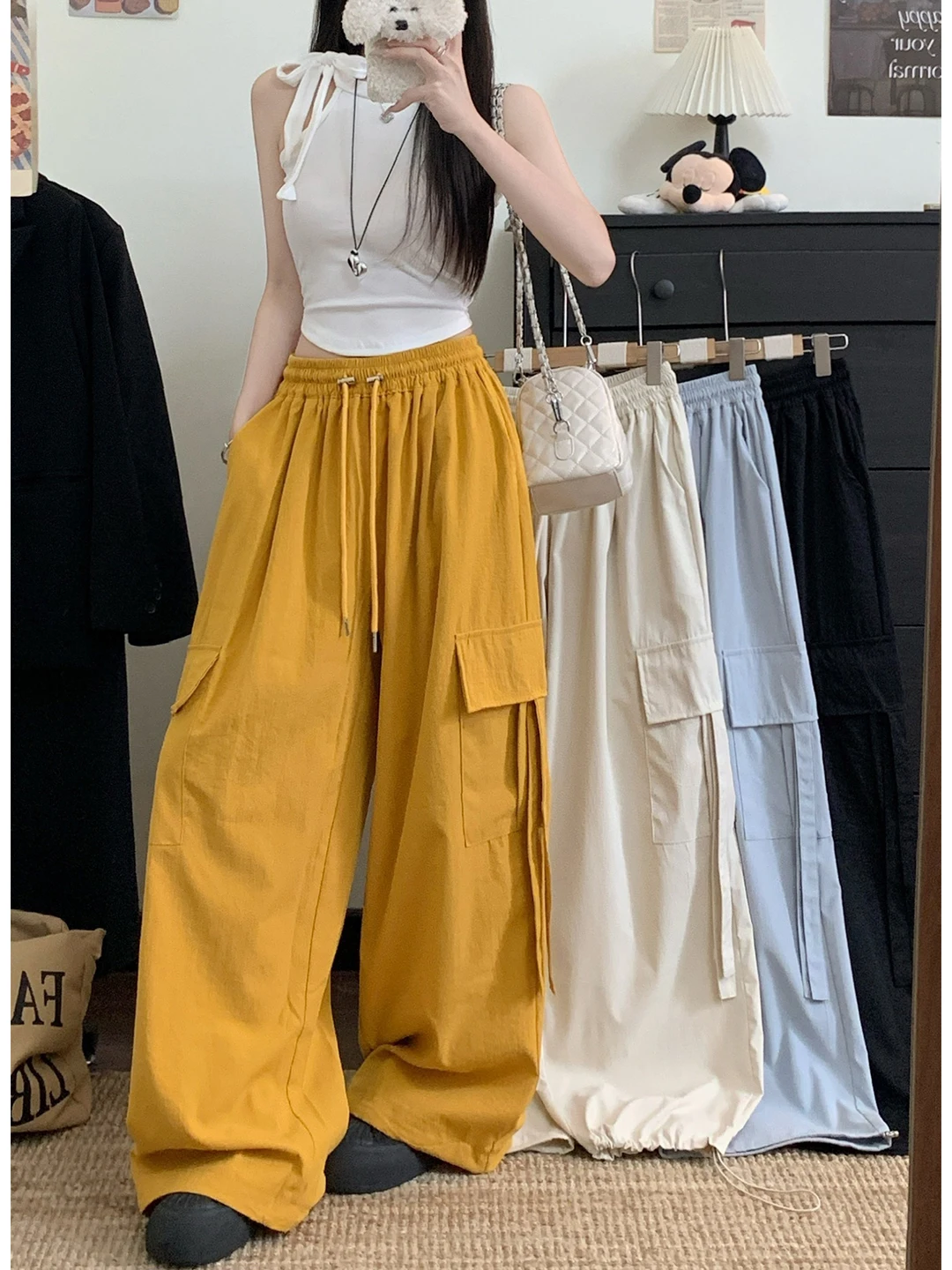 High Waist Elastic Casual Pants Women Summer New Loose Slim Wide Leg Matched Cuffed Trousers Korean Style Straight Cut Pants
High Waist Elastic Casual Pants Women Summer New Loose Slim Wide Leg Matched Cuffed Trousers Korean Style Straight Cut Pants