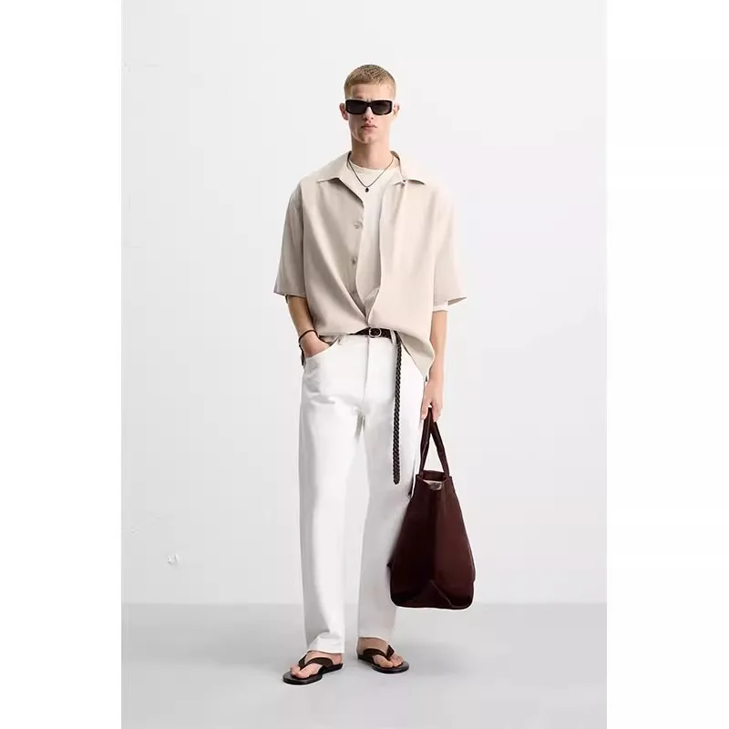 Лето 2022, мужская повседневная свободная посадка ort Sve irt, однотонный отложной воротник, Новое поступление, молодежная модная базовая одежда
Лето 2022, мужская повседневная свободная посадка ort Sve irt, однотонный отложной воротник, Новое поступление, молодежная модная базовая одежда