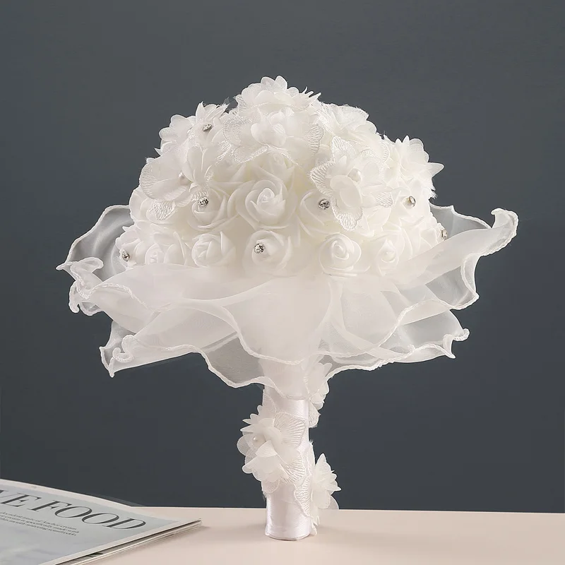 Rose flower lace creative hand bouquet, wedding gift on behalf of love bouquet, suitable for engagement, marriage
Rose flower lace creative hand bouquet, wedding gift on behalf of love bouquet, suitable for engagement, marriage