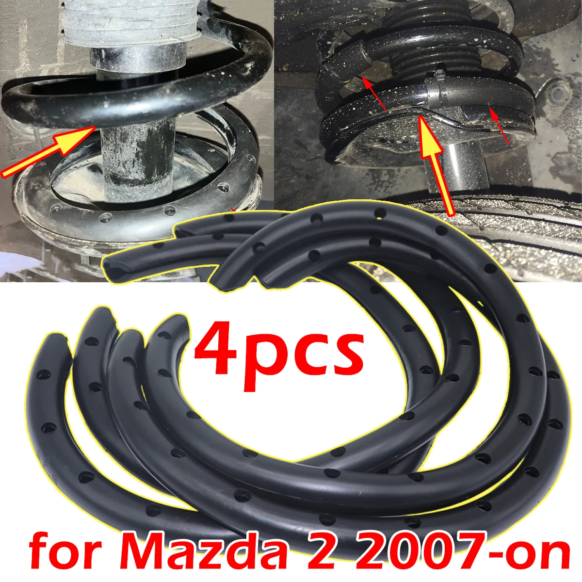 4Pcs For Mazda 2 20072008-on Coil Spring Insulator Rubber Sleeve Front Rear Lower Suspension Noise Reducer Shock Absorber Parts
4Pcs For Mazda 2 20072008-on Coil Spring Insulator Rubber Sleeve Front Rear Lower Suspension Noise Reducer Shock Absorber Parts