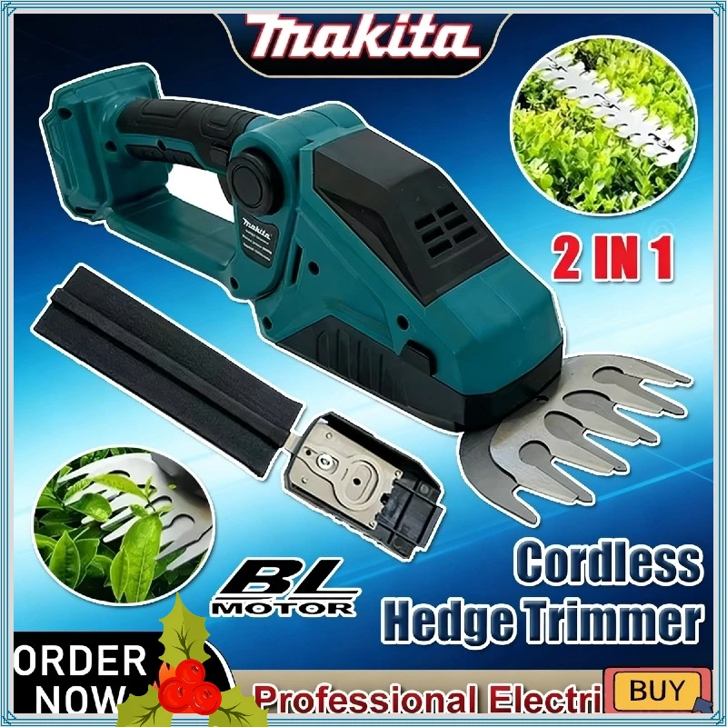 Makita 2-in-1 Cordless Hedge Trimmer Operated Shrubbery Trimmer for Garden Mini Handheld Electric Grass Shears
Makita 2-in-1 Cordless Hedge Trimmer Operated Shrubbery Trimmer for Garden Mini Handheld Electric Grass Shears