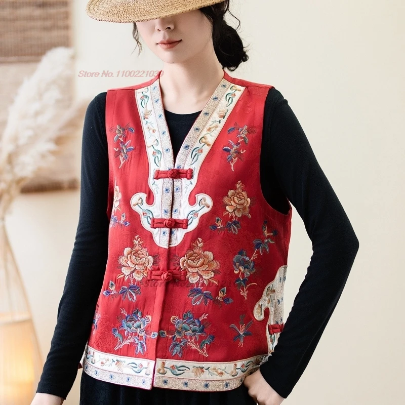 2026 chinese vintage vest national flower embroidery v-neck folk vest oriental traditional satin jacquard vest retro hanfu tops
2026 chinese vintage vest national flower embroidery v-neck folk vest oriental traditional satin jacquard vest retro hanfu tops