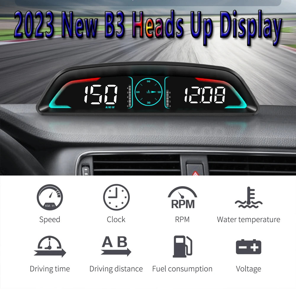 B3 Obd Head Up Display GPS Digtial Car Gauge Speedometer on Board Computer Smart Car Gauge Water Temp Fuel Consumption Voltage
B3 Obd Head Up Display GPS Digtial Car Gauge Speedometer on Board Computer Smart Car Gauge Water Temp Fuel Consumption Voltage