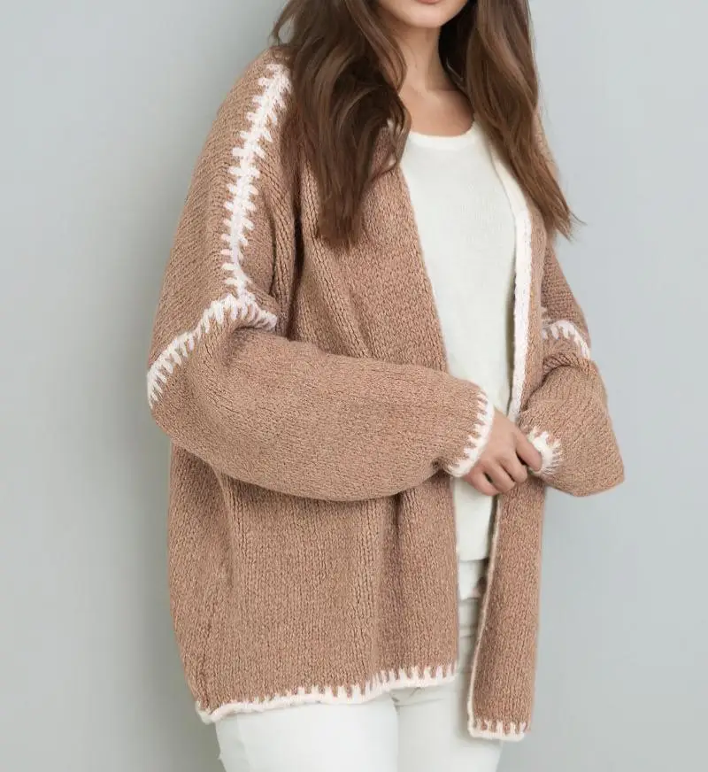 2025 New Sweater Autumn Winter Knitted Fashionable Loose Casual Warmth Manteau Knitted Long-sleeved V-neck Cardigan Chandail
2025 New Sweater Autumn Winter Knitted Fashionable Loose Casual Warmth Manteau Knitted Long-sleeved V-neck Cardigan Chandail