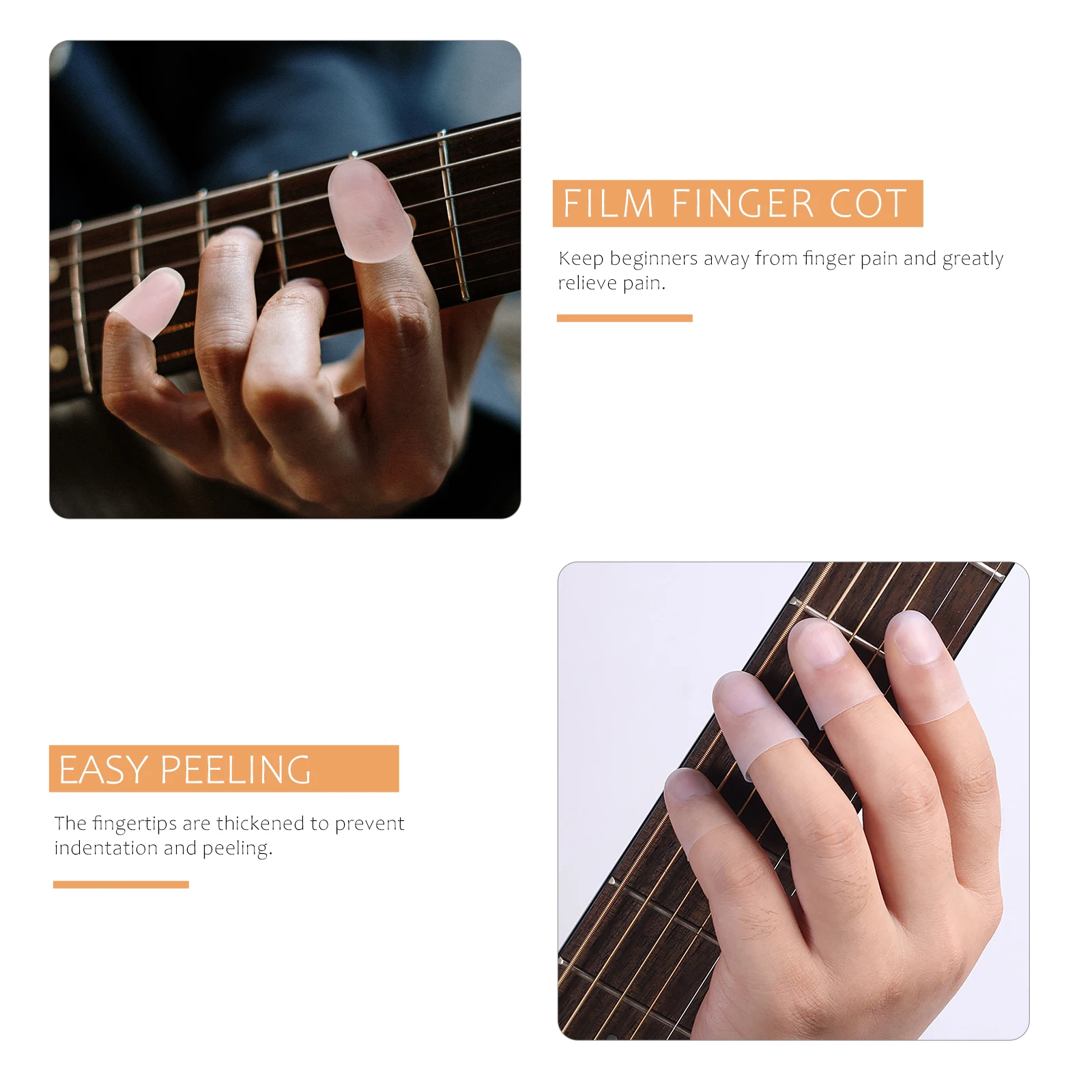4pcs Guitar Finger Caps Silicone Fingertip Cover Protector for Playing Lightweight Elastic Anti Pain Tension Resistance Guitar
4pcs Guitar Finger Caps Silicone Fingertip Cover Protector for Playing Lightweight Elastic Anti Pain Tension Resistance Guitar
