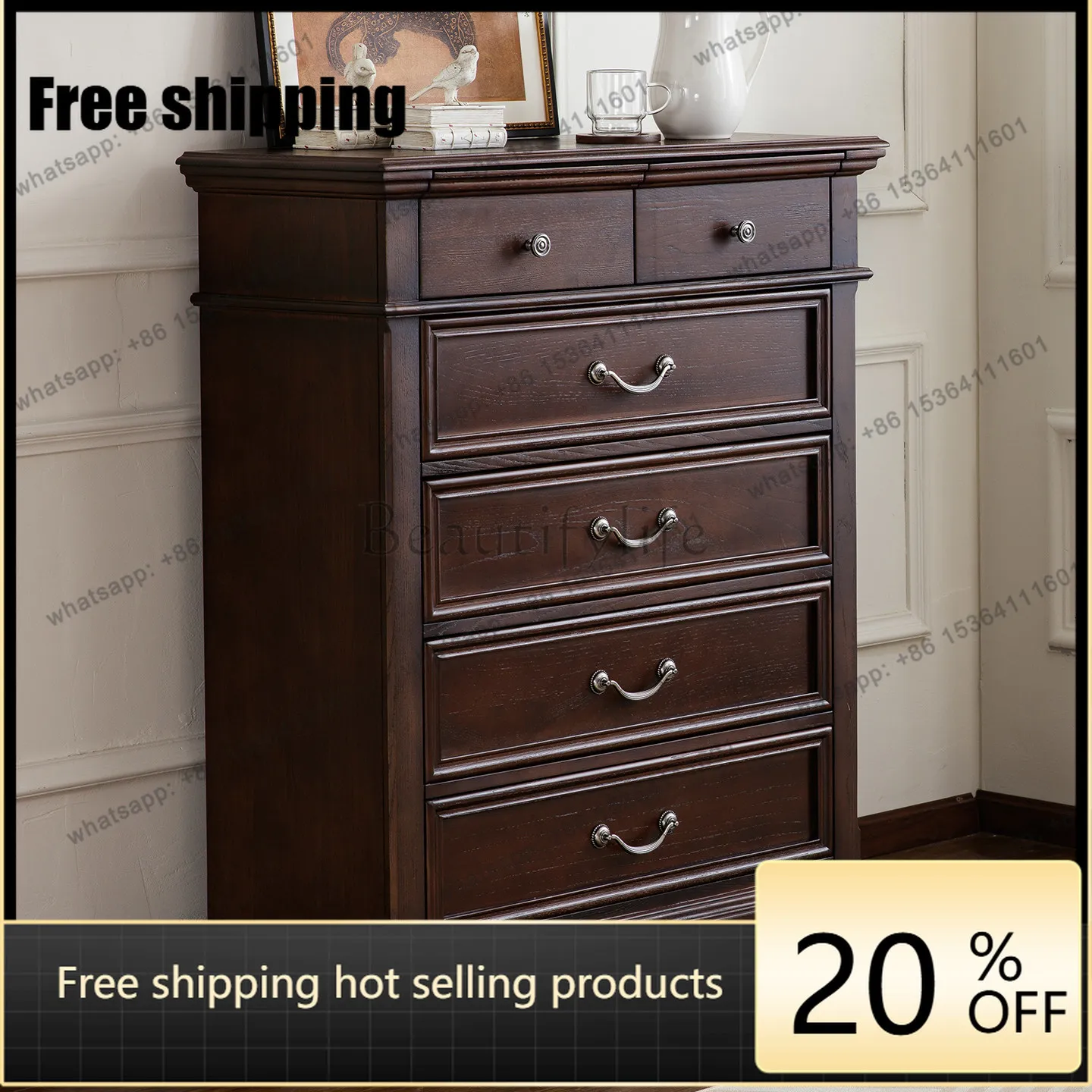 XX American household small apartment storage cabinet, living room light luxury solid wood storage cabinet
XX American household small apartment storage cabinet, living room light luxury solid wood storage cabinet