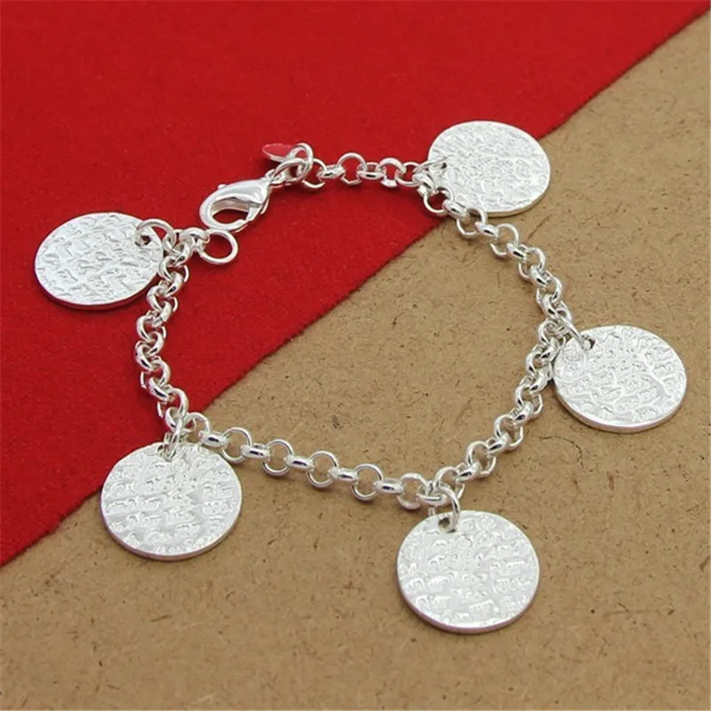 925 Sterling Silver Five Round Grain Bracelet For Women Fashion Charm Wedding Engagement Party Jewelry 
925 Sterling Silver Five Round Grain Bracelet For Women Fashion Charm Wedding Engagement Party Jewelry